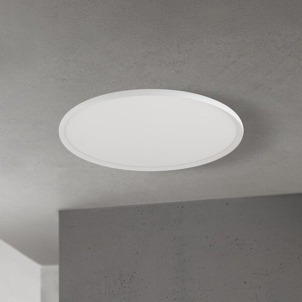 ORION LED плафон Kant, Ø 80 cm, бял, CCT, метал/пластмаса, Затъмняване, Бял, Дневна/трапезария, Алуминий, Модерен