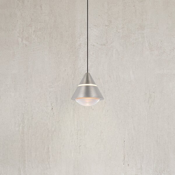 Trio Lighting LED висяща лампа Romeo, Ø 14 cm, никелов цвят, метал, CCT, Металик, Дневна/трапезария, Метал, Модерен