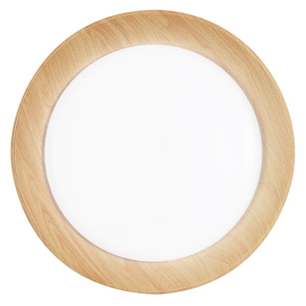 Luce Ambiente Design LED таванска лампа Arka, Ø 50 cm, бяла/с дървесен вид, метал, CCT, Бял, Дневна/трапезария, Метал, Модерен
