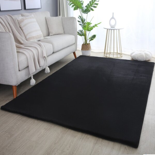 Килим Pouffy V1 черен 80 x 250 см