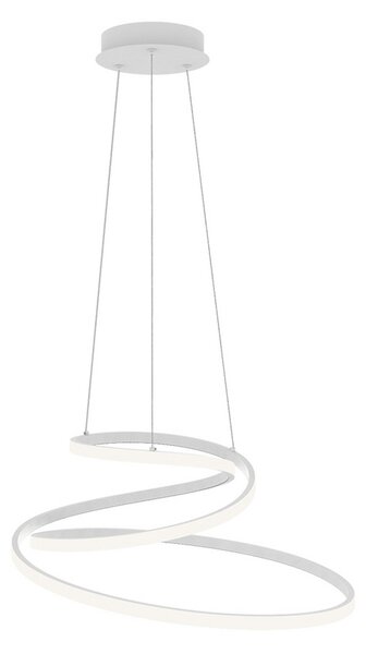 Luce Ambiente Design LED висяща лампа COASTER, бяла, Ø 60 cm, метал, CCT, Бял, Дневна/трапезария, Алуминий, Модерен
