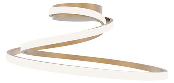 Luce Ambiente Design LED таванска лампа COASTER, златист цвят, дължина 50 cm метал, CCT, Злато / месинг, Дневна/трапезария, Алуминий, Модерен