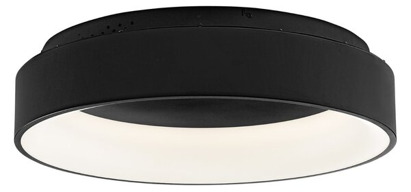 Luce Ambiente Design LED таванска лампа Noah, черна, Ø 60 cm, метал, CCT, Черен, Дневна/трапезария, Модерен
