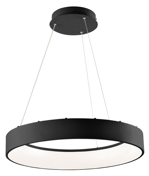 Luce Ambiente Design LED висяща лампа Noah, черна, Ø 60 cm, метал, CCT, Черен, Дневна/трапезария, Модерен