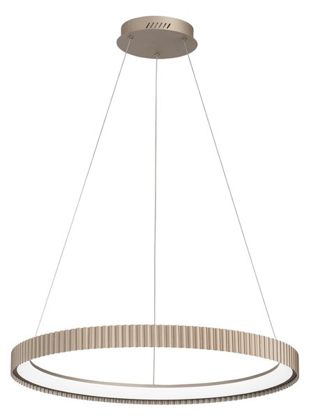 Luce Ambiente Design LED висяща лампа Niike, златист цвят, Ø 70 cm, метал, CCT, Злато / месинг, Дневна/трапезария, Метал, Модерен