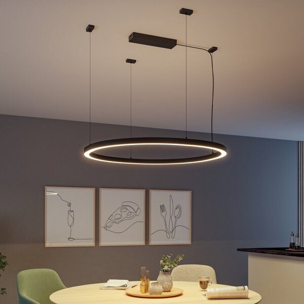 Paulmann LED лента Linion, черна, 90° ъгъл, 3000 K, Затъмняване, Черен, Дневна/трапезария, Алуминий, Модерен