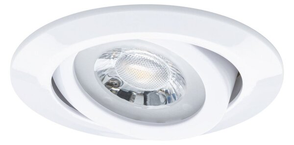 Paulmann LED лампа за вграждане Paulmann, бяла, Ø 8 cm, 4,8 W, включване/изключване,, Бял, Дневна/трапезария, Пластмаса, Модерен, Таван за вграждане