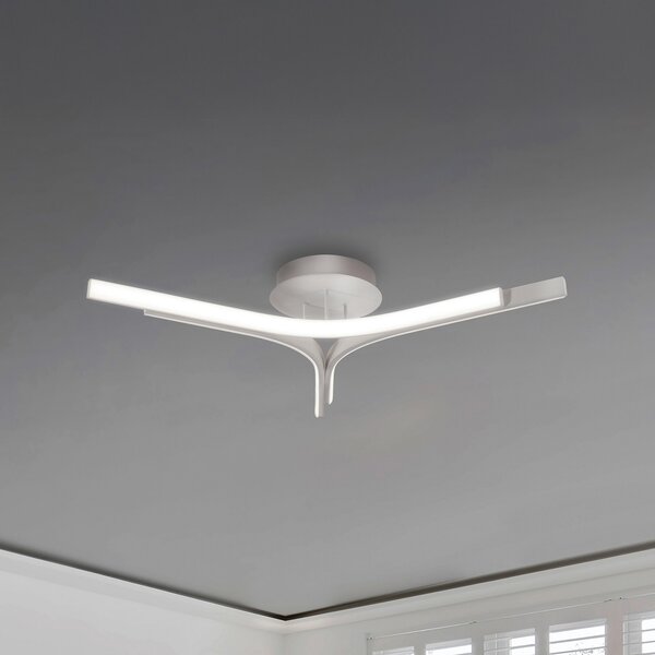Viokef LED таванска лампа Alta, сребриста, Ø 70 cm, метал, Металик, Дневна/трапезария, Алуминий, Модерен
