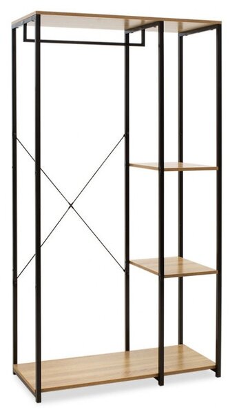 Закачалка за антре Рамон дъб - Черен 90.5x41x167 см