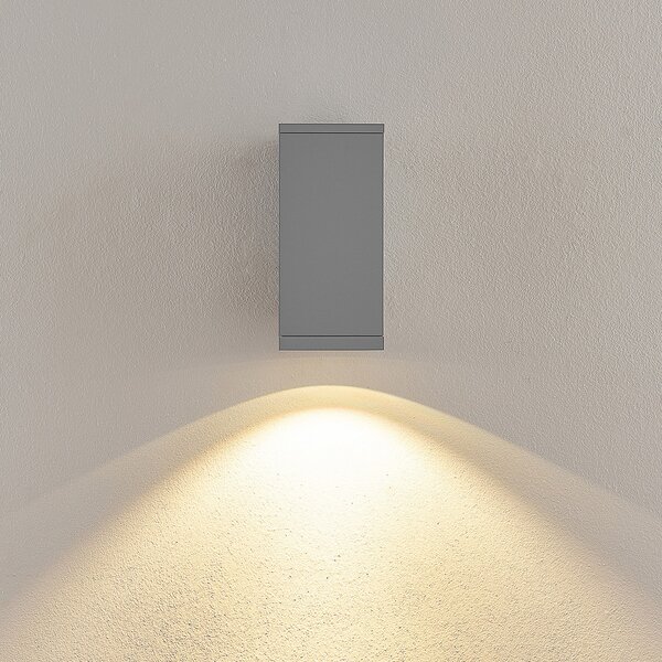 Deko-Light LED лампа за външна стена ShoreLine Pro Square, светлосива, 830/840, Затъмняване, Сив, Алуминий, Модерен
