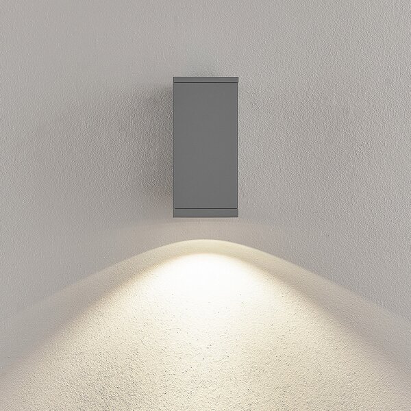 Deko-Light LED лампа за външна стена ShoreLine Pro Square, светлосива, 830/840, Затъмняване, Сив, Алуминий, Модерен