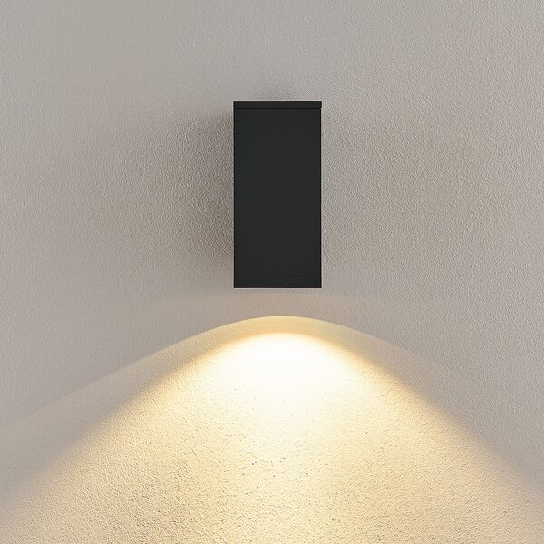 Deko-Light LED лампа за външна стена ShoreLine Pro Square, тъмно сива, 830/840, Затъмняване, Черен, Алуминий, Модерен
