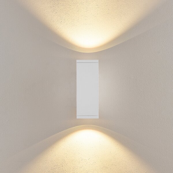 Deko-Light LED лампа за външна стена ShoreLine Pro Square up/down, бяла, Затъмняване, Бял, Алуминий, Модерен