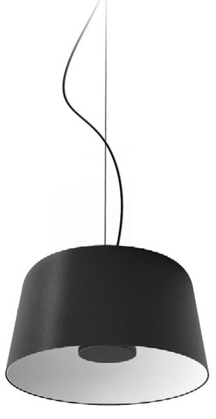 Linea Light LED висяща лампа Delfi_P, черна, Ø 35 cm, метал, Затъмняване, Черен, Дневна/трапезария, Алуминий, Модерен