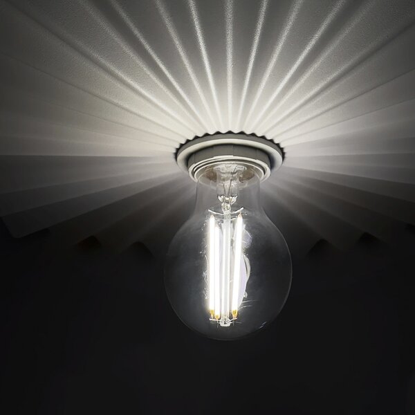 Linea Light Висяща лампа Doge_P, бяла, метал, Ø 39 cm, E27, Затъмняване, Бял, Дневна/трапезария, Алуминий, Модерен