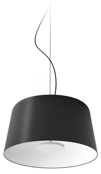 Linea Light LED висяща лампа Delfi_P, черна, Ø 45 cm, метал, Затъмняване, Черен, Дневна/трапезария, Алуминий, Модерен