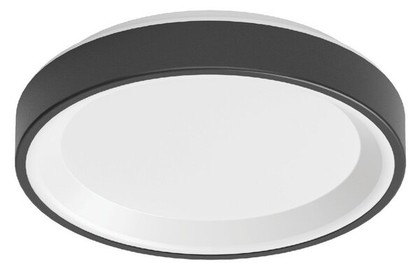 Linea Light LED стенна лампа Iside, черна, метал, Ø 35 cm, IP40, Затъмняване, Черен, Дневна/трапезария, Метал, Модерен