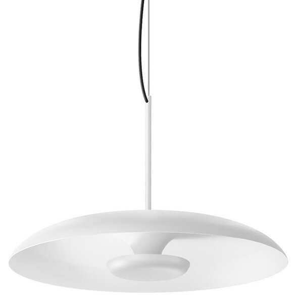 Linea Light LED висяща лампа Basin_P, бяла, метал, Ø 49 cm, IP40, Затъмняване, Бял, Дневна/трапезария, Алуминий, Модерен
