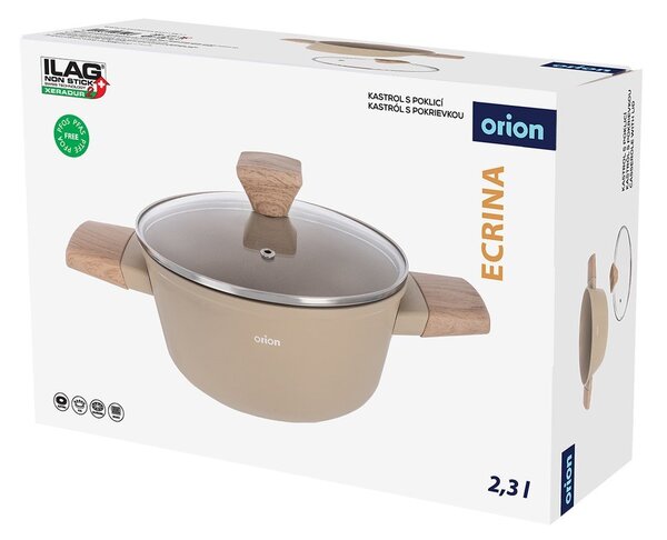 Касерола с капак/с керамично покритие 2,3 l Ecrina – Orion
