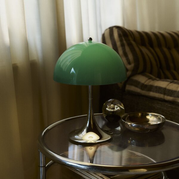 Louis Poulsen Panthella 250 Portable Original, опалово-зелен, Затъмняване, Зелен, Дневна/трапезария, Пластмаса, Дизайн