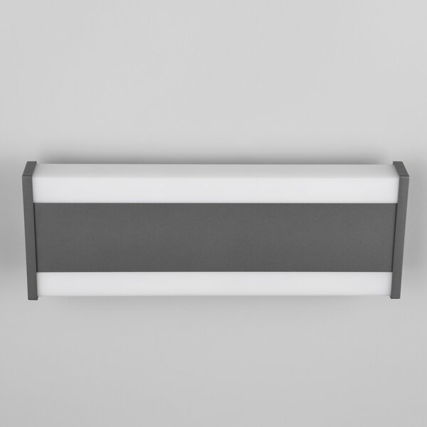 Trio Lighting LED лампа за външна стена DAWSON, 30 cm, антрацит IP54 CCT нагоре/надолу, Черен, Алуминий, Модерен, Стенна ъглова