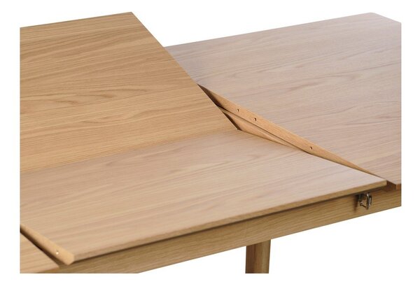 Сгъваема маса за хранене с дъбов плот 95x190 cm Bari - Unique Furniture