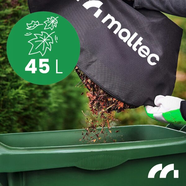 MALTEC MASTERBLOW3500W Електрически градински прахосмукач и вентилатор за листа „3 в 1“ с шредер