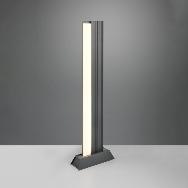 Trio Lighting LED осветление за пътеки MARIZA, височина 100 cm, антрацит, метал, IP65, Черен, Алуминий, Модерен