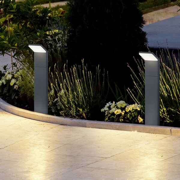 Trio Lighting LED осветление за пътеки PEARL, височина 50 cm, антрацит, метал, IP54, Черен, Алуминий, Модерен