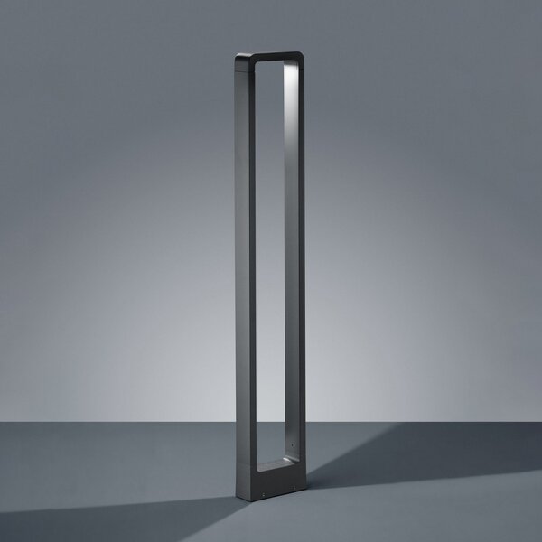 Trio Lighting LED осветление за пътеки RENO, антрацит, височина 100 cm, метал, IP54, Черен, Алуминий, Модерен