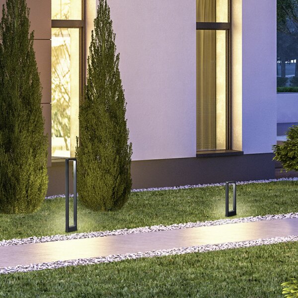 Trio Lighting LED осветление за пътеки RENO, антрацит, височина 100 cm, метал, IP54, Черен, Алуминий, Модерен