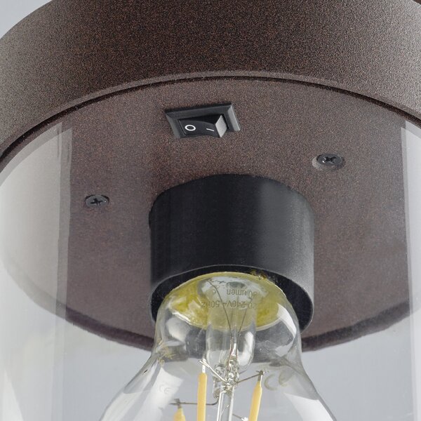 Trio Lighting Осветление за пътеки SAMBESI, ръждиво, височина 100 cm, метал, IP44, Затъмняване, Кафяв / ръждив, Алуминий, Модерен