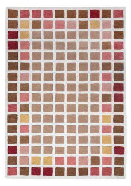 Розов ръчно изработен вълнен килим 140x200 cm Renga Wool – Flair Rugs