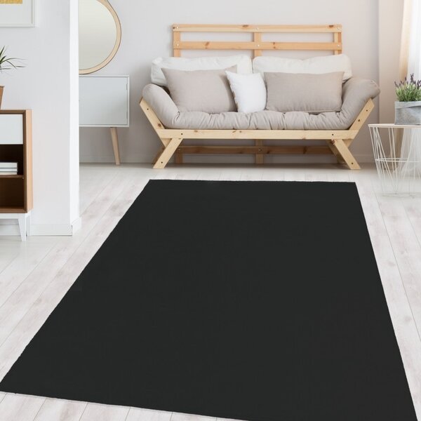 Килим за подиум черен 140x200 cm