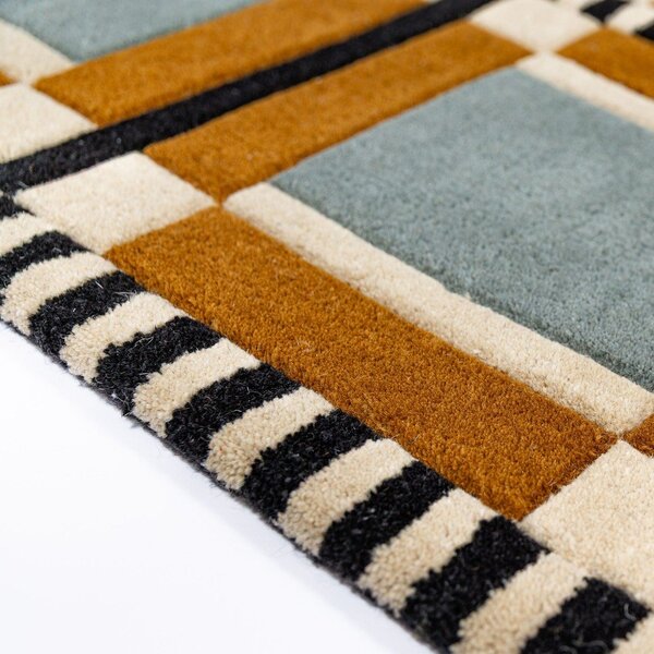 Ръчно изработен вълнен килим 140x200 cm Quadro Wool – Flair Rugs