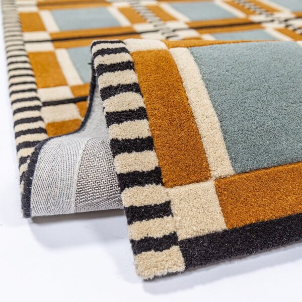 Ръчно изработен вълнен килим 140x200 cm Quadro Wool – Flair Rugs