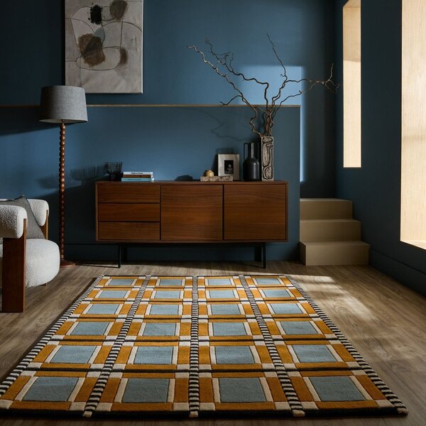 Ръчно изработен вълнен килим 140x200 cm Quadro Wool – Flair Rugs