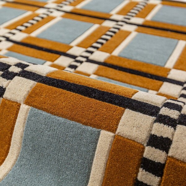 Ръчно изработен вълнен килим 140x200 cm Quadro Wool – Flair Rugs