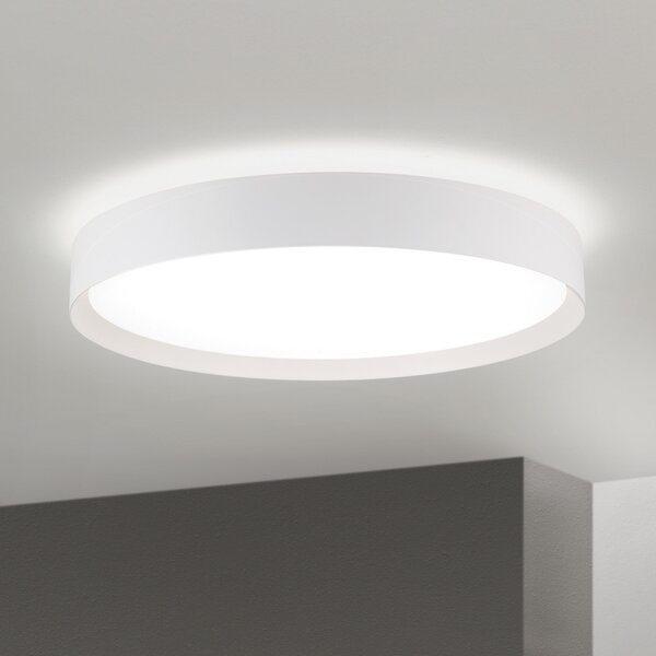 ORION LED таванска лампа VARIO, Ø 60 cm, бяла, метал, CCT, с регулируема яркост, Затъмняване, Бял, Дневна/трапезария, Метал, Модерен