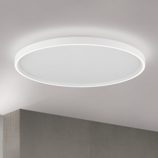 ORION LED плафон Masca, бял, Ø 60 cm, CCT, метал, с димер, Затъмняване, Бял, Дневна/трапезария, Метал, Модерен