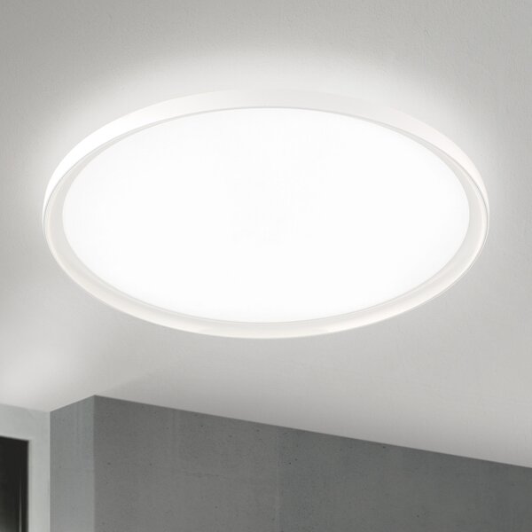 ORION LED таванска лампа GAMMA, Ø 60 cm, бяла, дистанционно управление, CCT dim, Затъмняване, Бял, Дневна/трапезария, Метал, Модерен