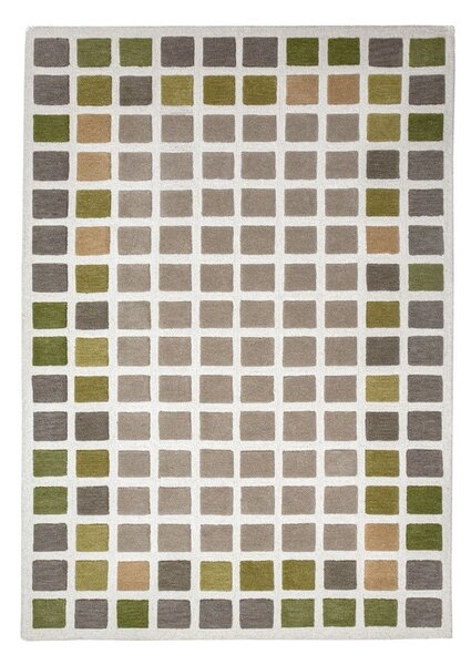 Зелен ръчно изработен вълнен килим 140x200 cm Renga Wool – Flair Rugs