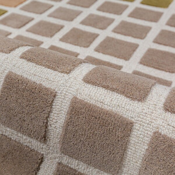 Зелен ръчно изработен вълнен килим 140x200 cm Renga Wool – Flair Rugs