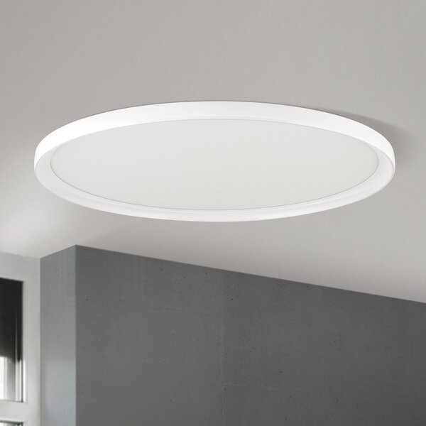 ORION LED таванска лампа GAMMA, Ø 60 cm, бяла, дистанционно управление, CCT dim, Затъмняване, Бял, Дневна/трапезария, Метал, Модерен