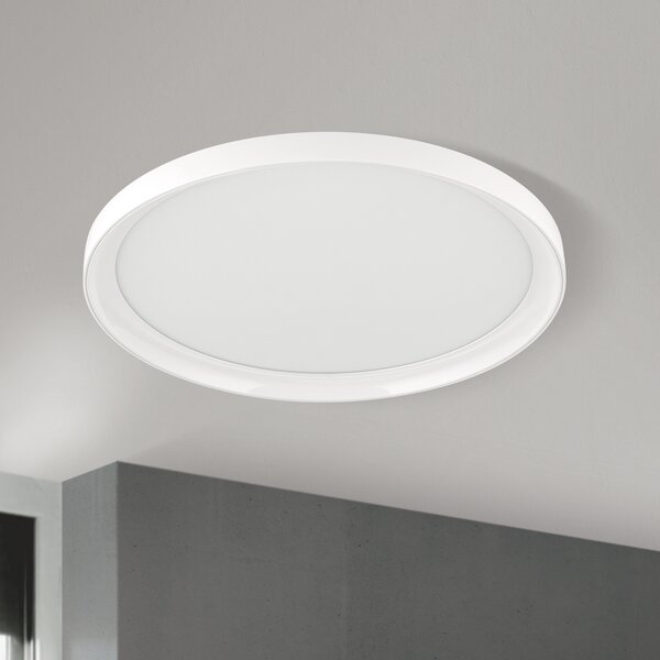 ORION LED таванска лампа GAMMA, Ø 40 cm, бяла, дистанционно управление, CCT dim, Затъмняване, Бял, Дневна/трапезария, Метал, Модерен