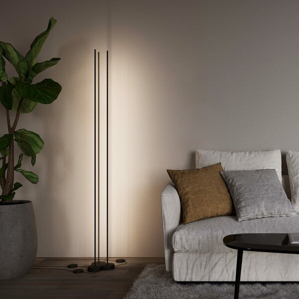 Wever & Ducré Lighting WEVER DUCRÉ LED стояща лампа Finlin черна 2700 K димер, Затъмняване, Черен, Дневна/трапезария, Алуминий, Модерен