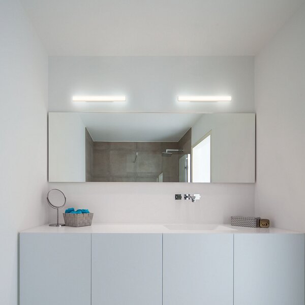 Wever & Ducré Lighting WEVER DUCRÉ LED стенна лампа Mirba 2.0 черно/бяло 61 cm IP44, Бял, Баня, Пластмаса