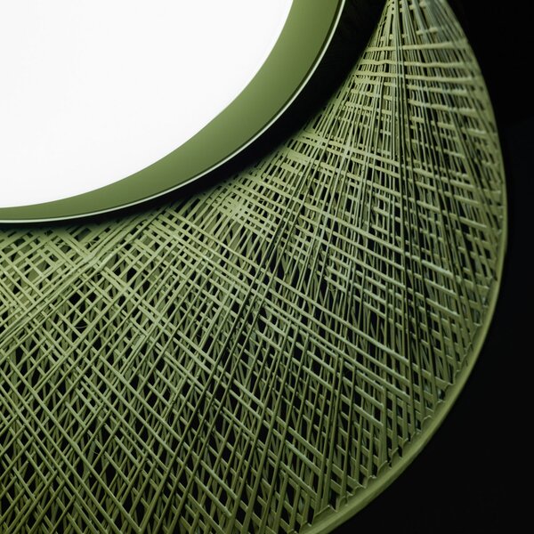 Vibia LED външна висяща лампа WIND, зелена, 48 x 60 cm, 927, Зелен, Метал, Дизайн