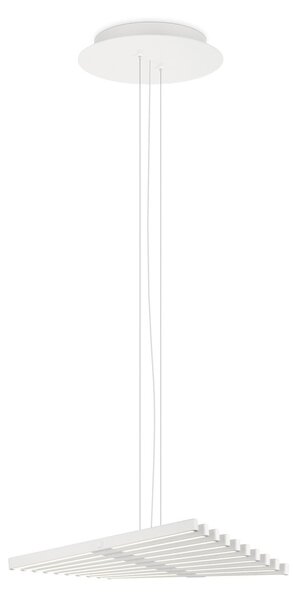 Vibia LED висяща лампа RHYTHM, бяла, 47 x 45 cm, 927 димируема, Затъмняване, Бял, Дневна/трапезария, Метал, Дизайн