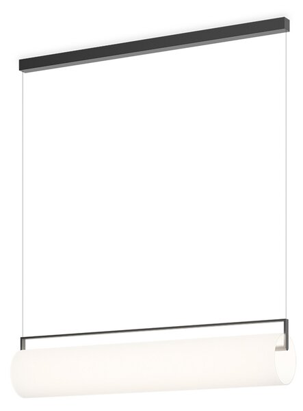 Vibia LED висяща лампа KONTORNO, дължина 92 cm, черна, 930 dim, Затъмняване, Черен, Дневна/трапезария, Алуминий, Модерен